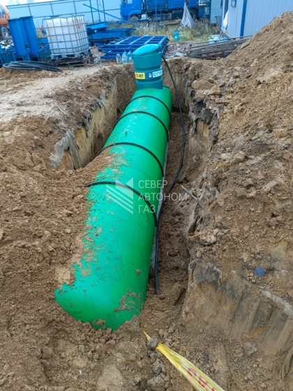 Установка газгольдера на 10000 литров в поселке Березово Приозерского района 2
