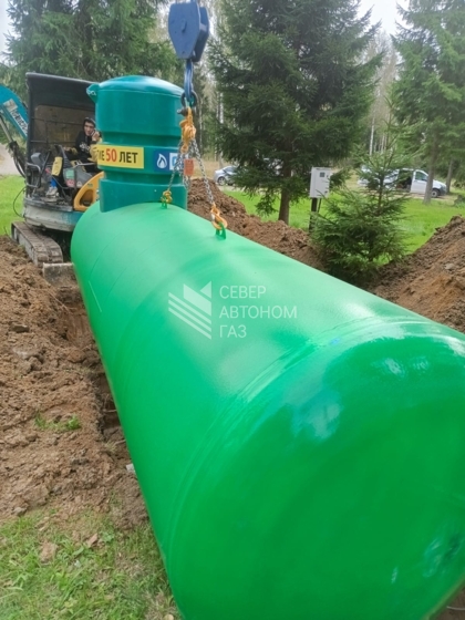 Установка газгольдера 5000 л в Ольшаниках, Выборгский район  2