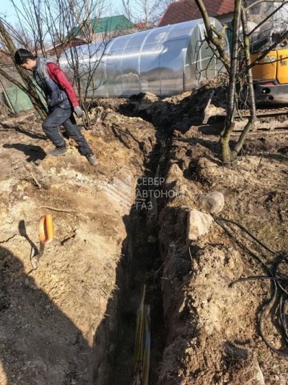 Установка газгольдера 6200 литров в Копорском районе Ленинградской области 7