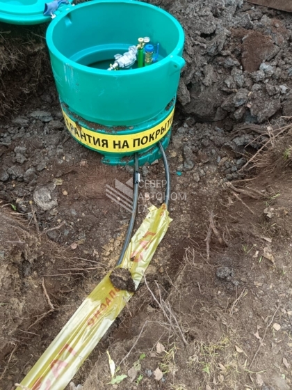 Монтаж газгольдера 3200 л в СНТ 