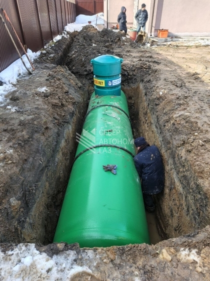 Монтаж газгольдера 6600 л в городе Колтуши Всеволожского района  5