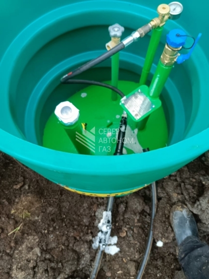 Монтаж газгольдера 3200 л в СНТ 