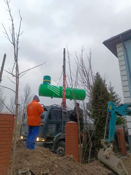 Установка газгольдера 6200 л в деревне Петрово, Гатчинский район 3