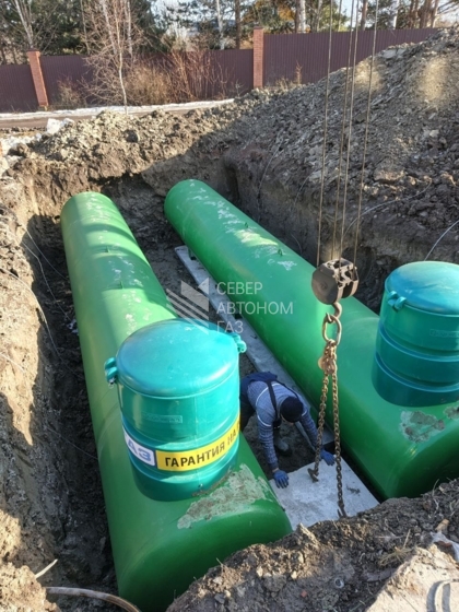 Установка двух газгольдеров 10000 литров во Всеволожском районе Ленинградской области 8