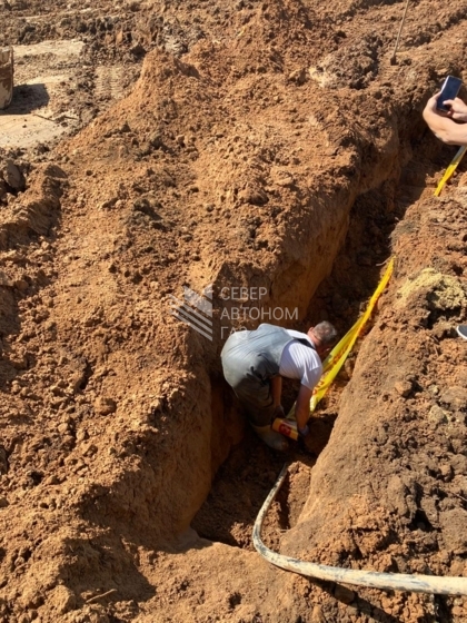 Монтаж газгольдера 10 000 литров в поселке Вырица, Гатчина.  7